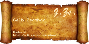 Gelb Zsombor névjegykártya